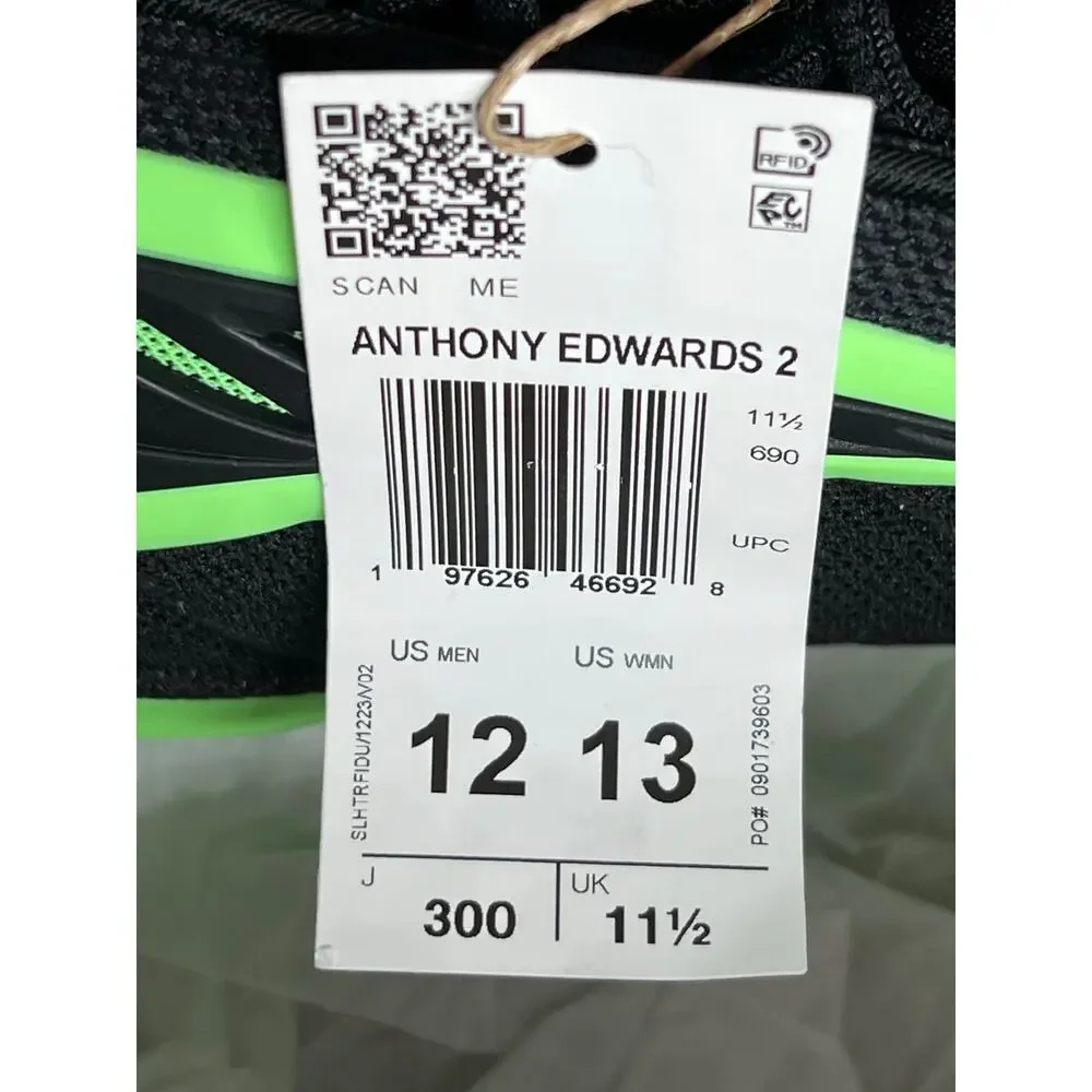 Adidas AE 2 “Black Lime Burst” size 12 men’s